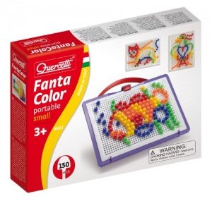 Quercetti - Mosaik-Steckspiel FantaColor inklusiv 150 Stecker, 10 mm, farbig sortiert