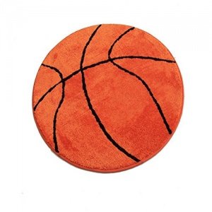Quibine Cool Basketball Round Rug Teppich Flexibel weich Verwendbar für Treppenhaus, Toilette, Stud