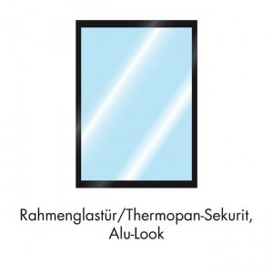 Rahmenglastür/Thermopan- Sekurit in Alu-