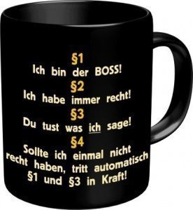 Tasse ich bin der Boss