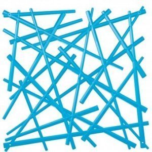 Raumteiler Stixx transparent karibikblau