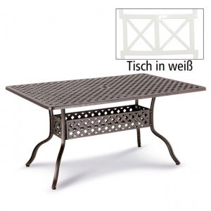 Rechteckiger Tisch Antigua weiss 150x97 