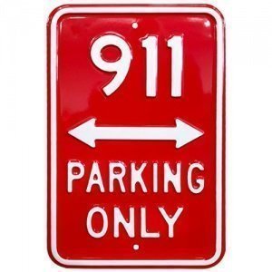 911 Galvansed Schild Parking Only