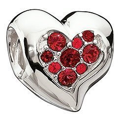 Red Inner Heart Bead