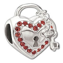 Red Love Lock Bead
