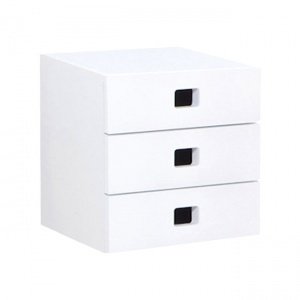 Regalmodul 2 Trendy, weiß mit 3 Schublad