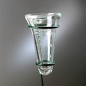 Regen-Messer aus Glas mit Ständer