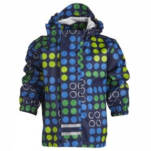 Regenjacke marine/Punkte