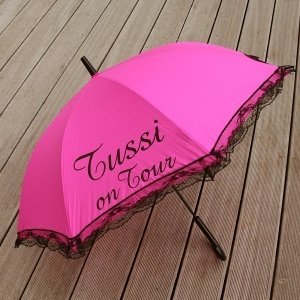 Regenschirm Tussi on Tour