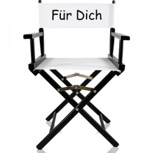 Regiestuhl aus Holz schwarz