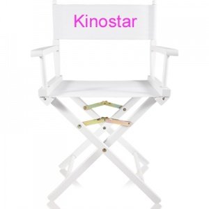 Regiestuhl aus Holz weiß