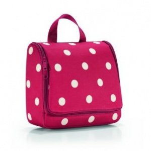 Reisekosmetik / toiletbag L ruby dots WH