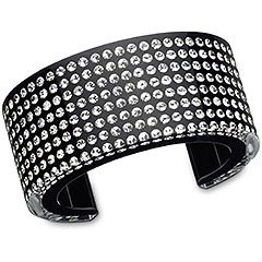 Resin Wide Clear Crystal Armreif