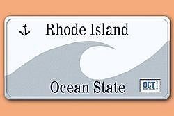 Rhode Island US Deko PKW-Schild mit indi
