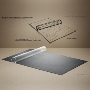 RIG-TIG Teigrolle mit Unterlage