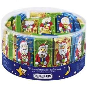 Riegelein Weihnachtsmann-Täfelchen Dose