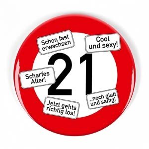 Riesen Button Verkehrsschild 21