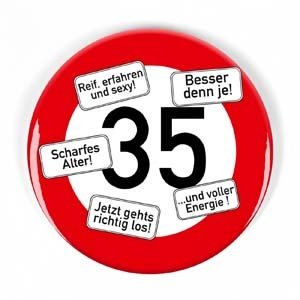Riesen Button Verkehrsschild 35