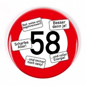 Riesen Button Verkehrsschild 58