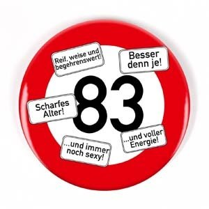 Riesen Button Verkehrsschild 83
