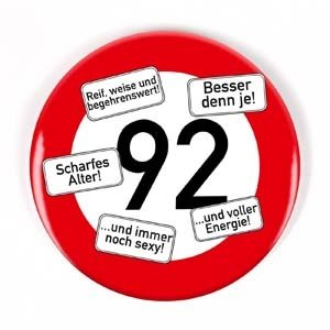 Riesen Button Verkehrsschild 92