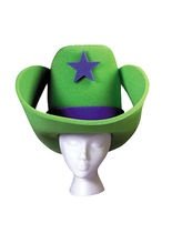 Riesen Comic Cowboy Hut grün