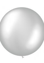 Riesen Luftballon 1m Party-Deko silber
