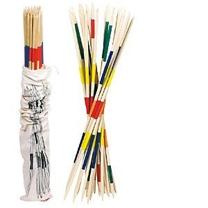 Riesen Mikado-Spiel aus Holz im Baumwoll