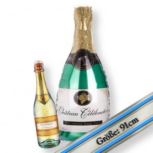 Riesenballon Champagner-Flasche und Mein