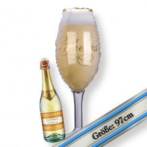 Riesenballon Champagner-Glas und Mein ei