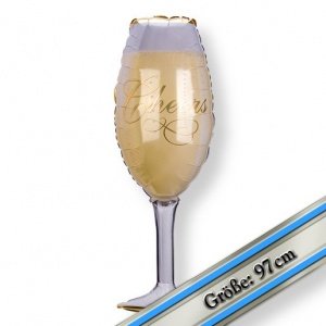 Riesenballon Champagner- Glas