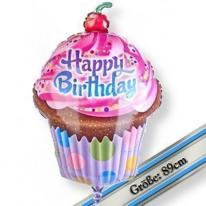 Riesenballon Happy Birthday Cupcake