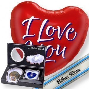 Riesenballon I love You und Meine Perle