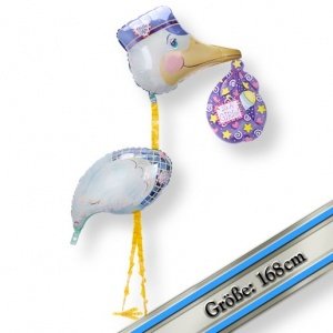 Riesenballon Storch - It´s a Girl