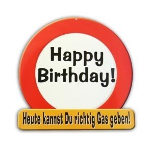 Riesiges Schild *Happy Birthday*