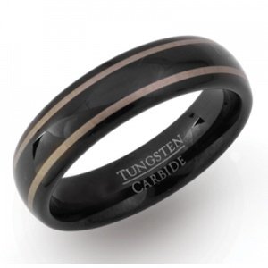 Ring Wolfram mit Gravur 38