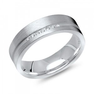 Ring Zirkonia Silber mit Gravur - 8548