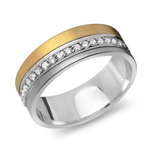 Ring Zirkonia Silber mit Gravur - 8557