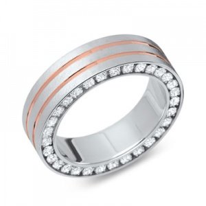 Ring Zirkonia Silber mit Gravur - 8565