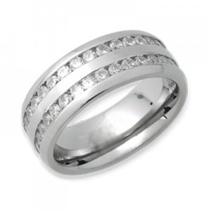 Ring Zirkonia mit Gravur 9097