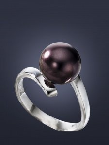 Ring mit Muschelkernperle