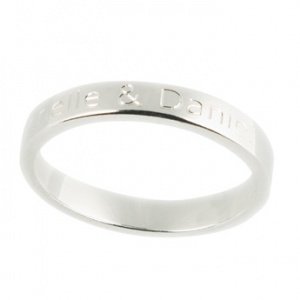 Ring mit Textgravur - Silber 3mm 23 (Auß