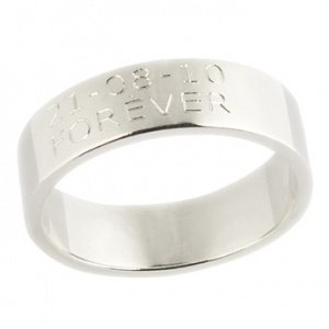 Ring mit Textgravur - Silber 6mm 17 (Auß