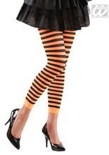 Ringel-Leggings 70 den schwarz-orange