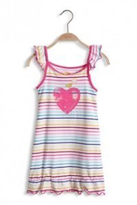 Ringel-Nachthemd aus Baumwoll-Stretch