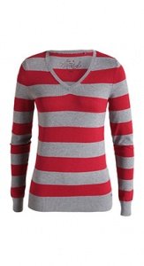 Ringel-Pulli aus Viskose-Mix