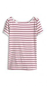 Ringel-Shirt aus festem Full-Needle-Rib