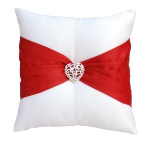 Ringkissen Kristallherz, bordeaux