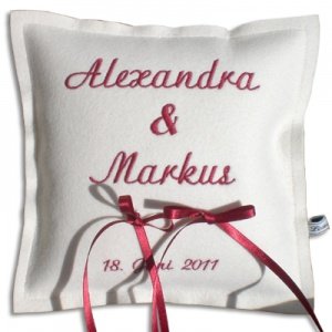 Ringkissen mit Namen