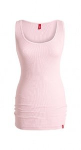 Rippen-Top mit Spitze